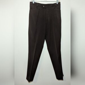 Chester Barrier | Savile Row | Saks | Brown Straight Leg Women's Trousers Size 8